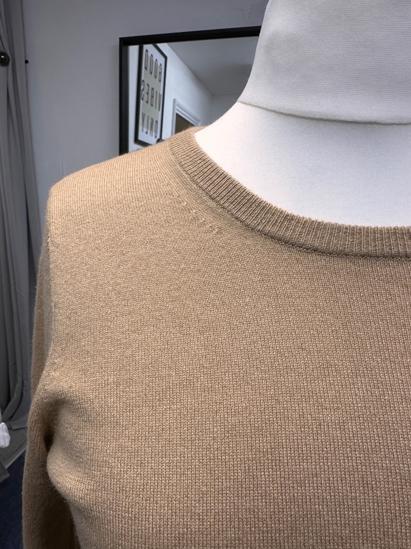 N Peal Camel Cashmere Jumper - Size L