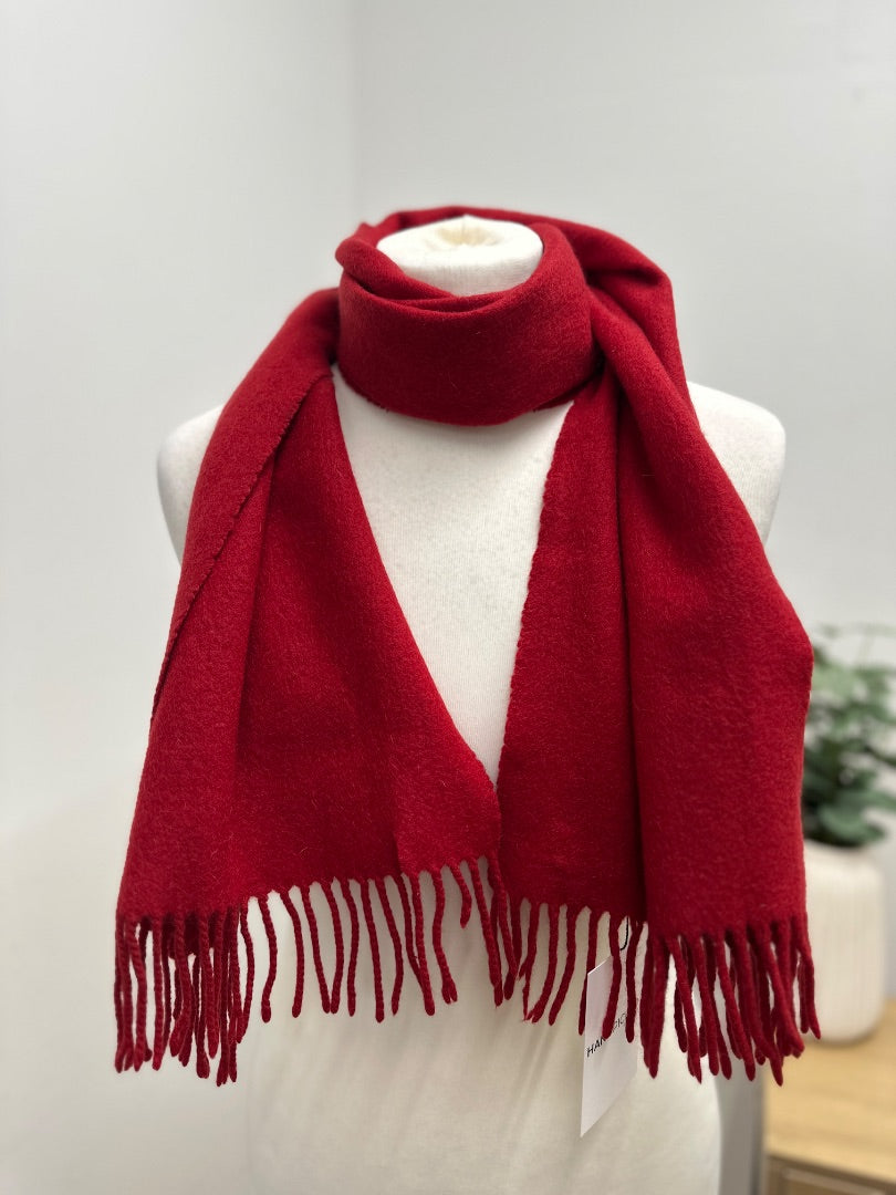 James Meade Red Cashmere Scarf