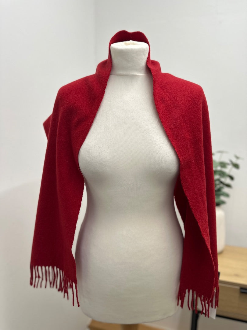 James Meade Red Cashmere Scarf