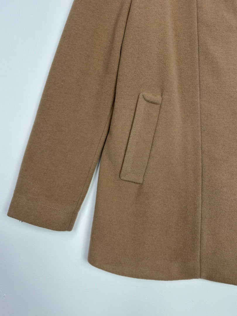 John Lewis Camel Wool Cashmere Coat - Size 10