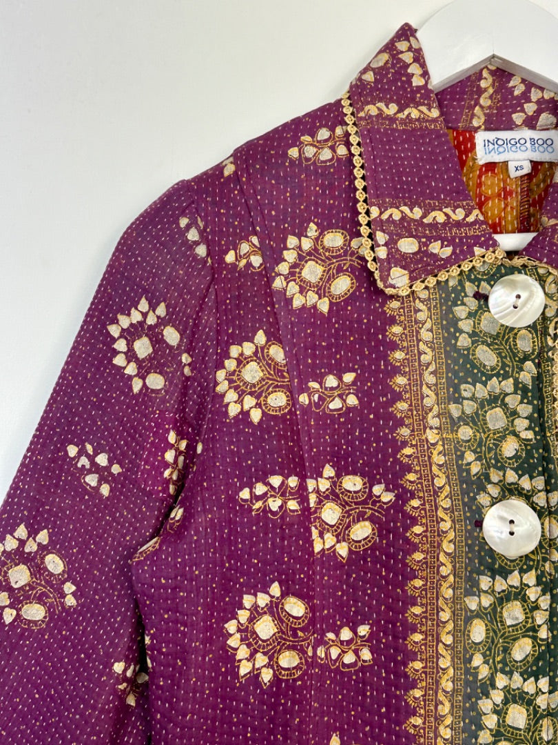 Indigoo Boo Kantha Jacket - Size XS