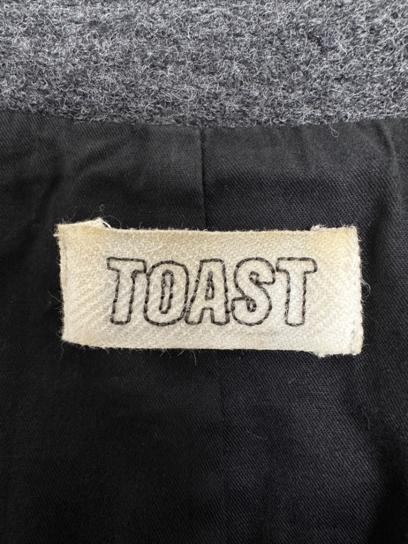 Toast Grey Wool Biker Jacket - Size 12