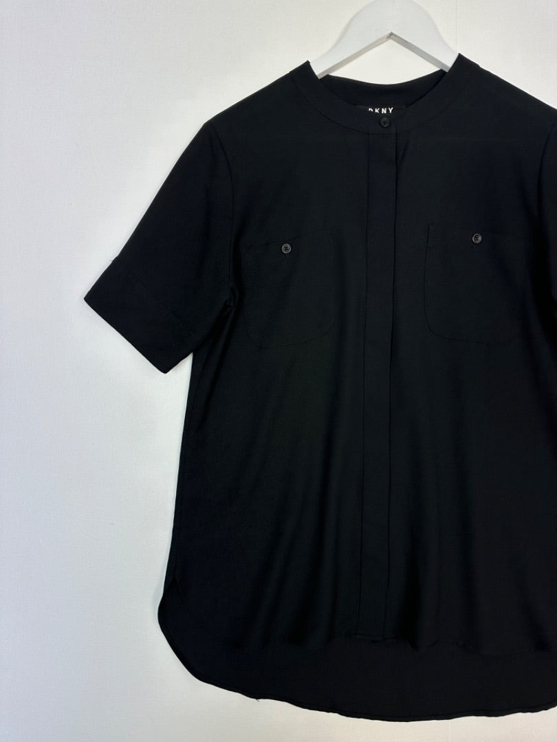 DKNY Black Short Sleeve Shirt - Size S