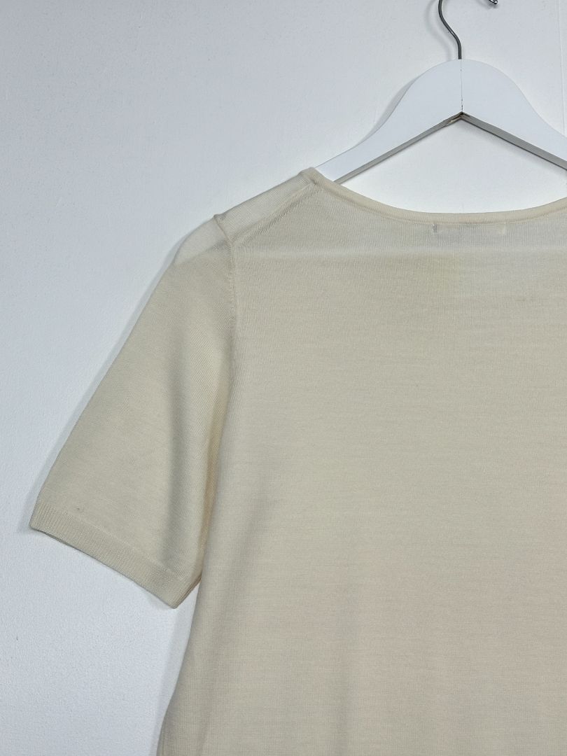 Uniqlo Cream Wool Top - Size L