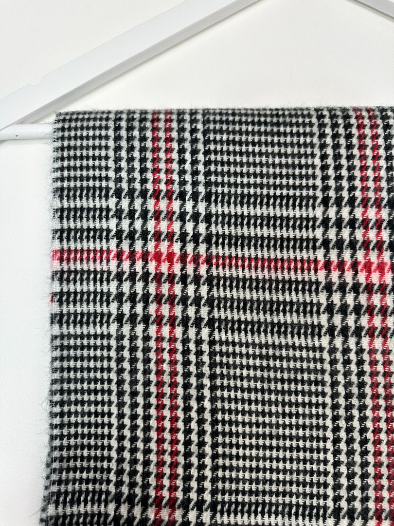 Hobbs Grey Check Fringe Scarf - Size