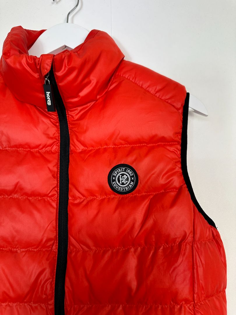 Horze Red Padded Gilet Jacket - Size 14