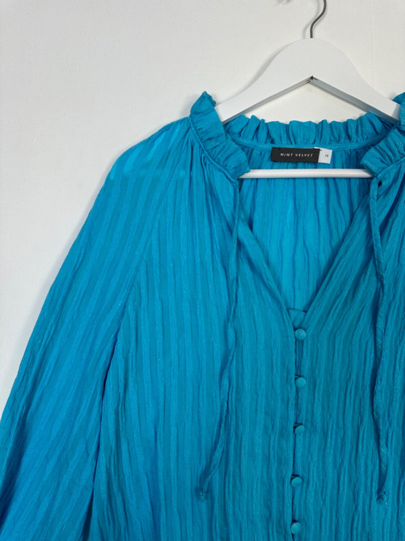 Mint Velvet Blue Gypsy Blouse - Size M