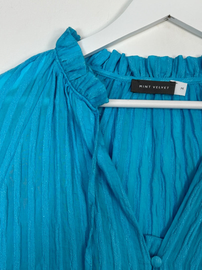 Mint Velvet Blue Gypsy Blouse - Size M