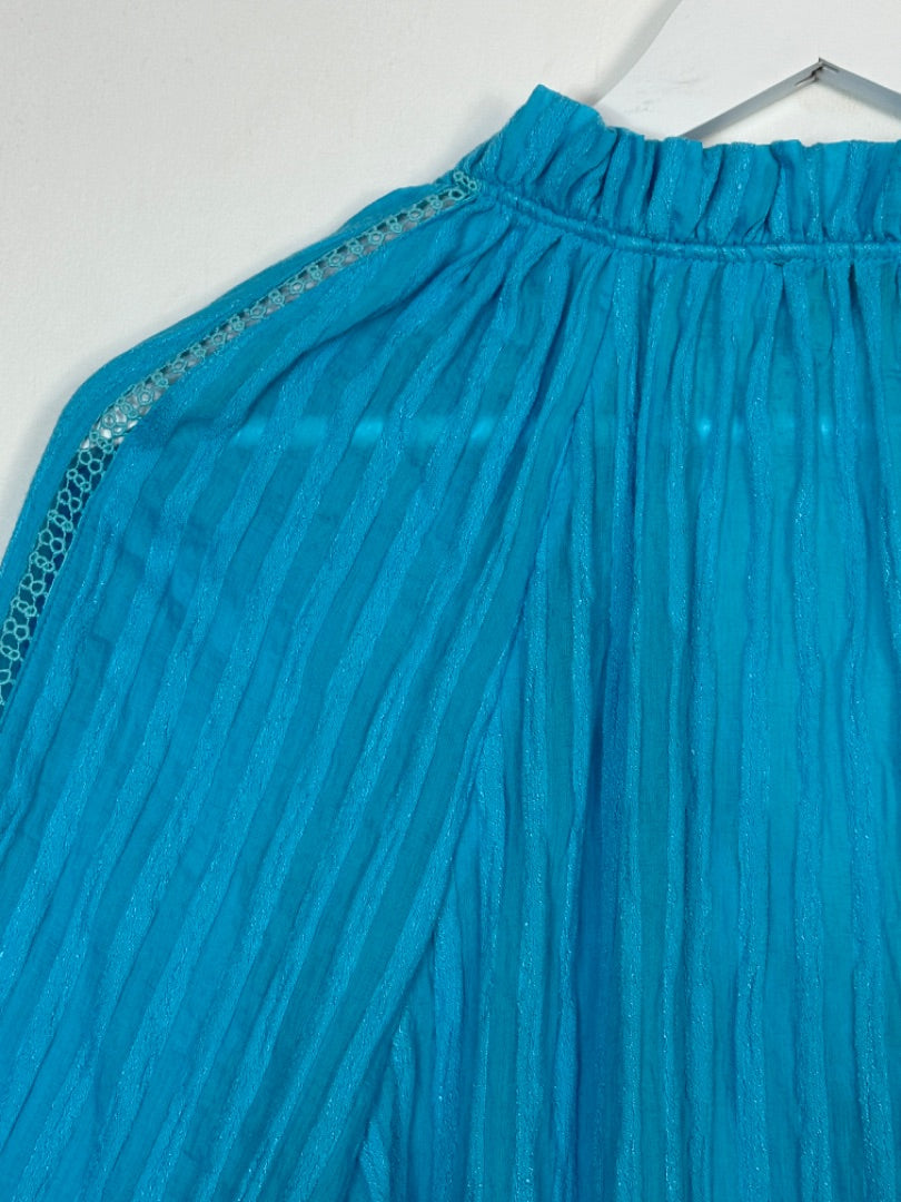 Mint Velvet Blue Gypsy Blouse - Size M