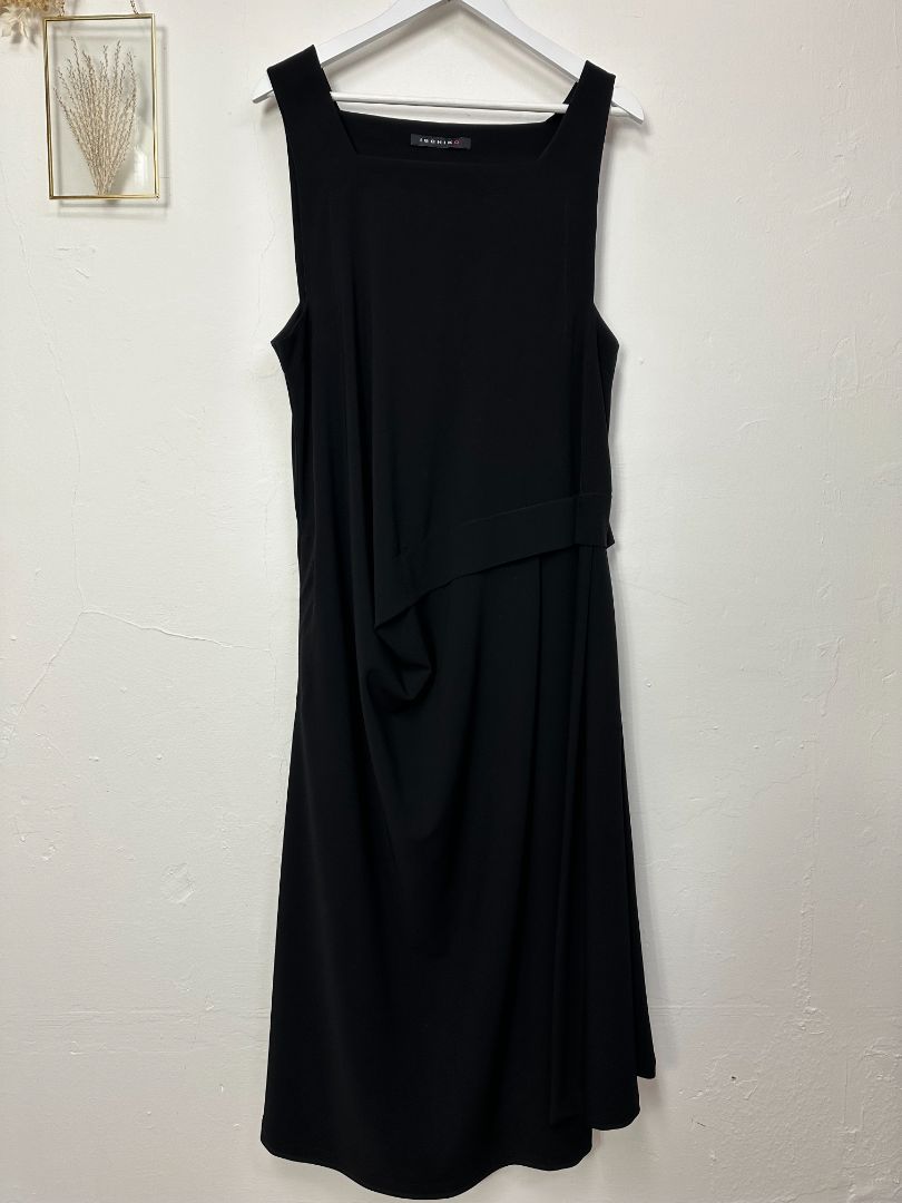 Ischiko Black Balloon Midi Dress - Size 14