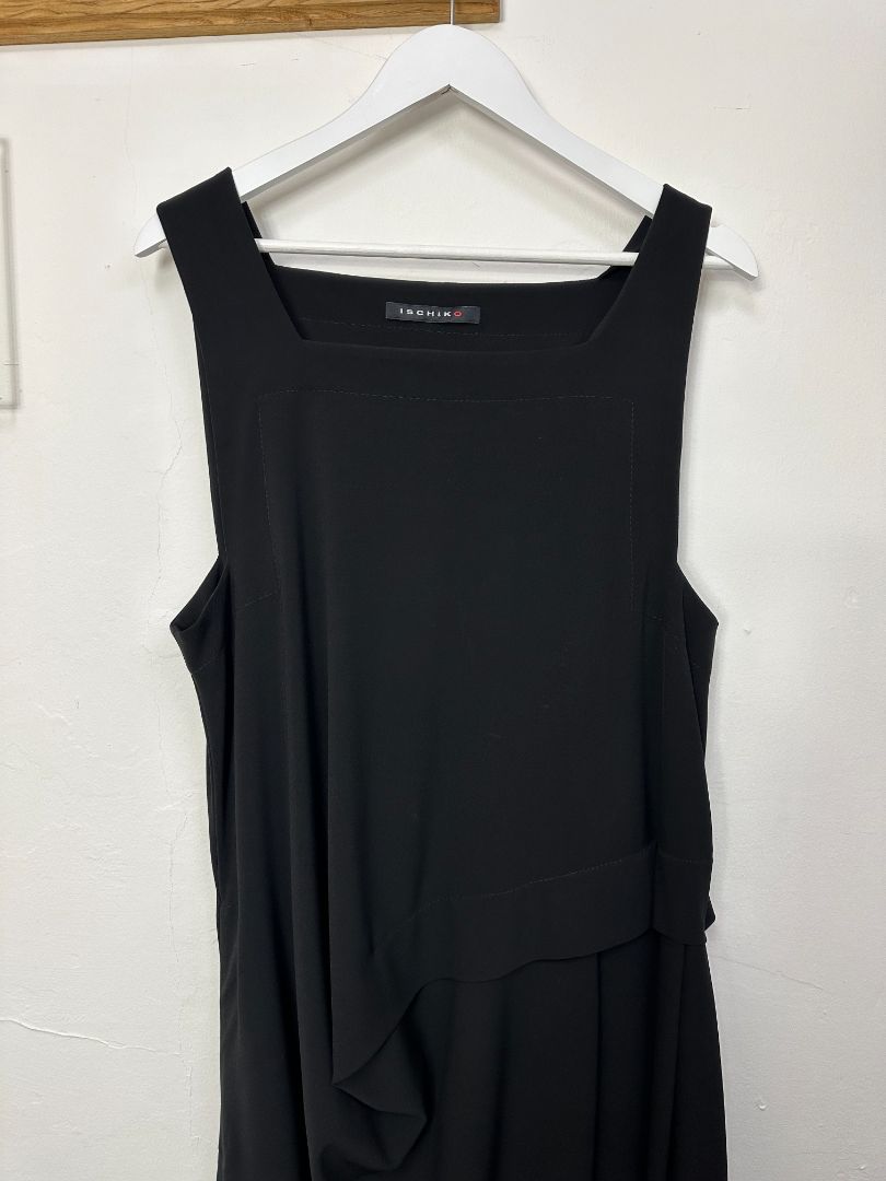 Ischiko Black Balloon Midi Dress - Size 14