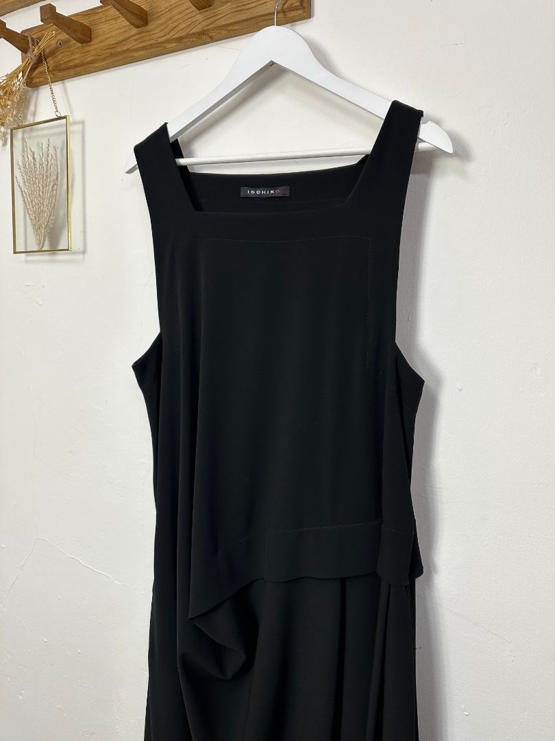 Ischiko Black Balloon Midi Dress - Size 14